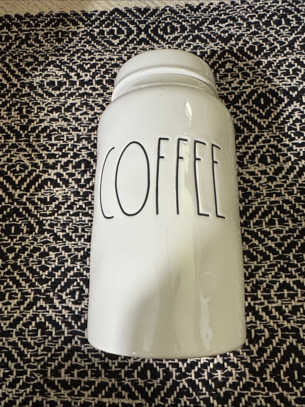 Rae Dunn White Ceramic Canister